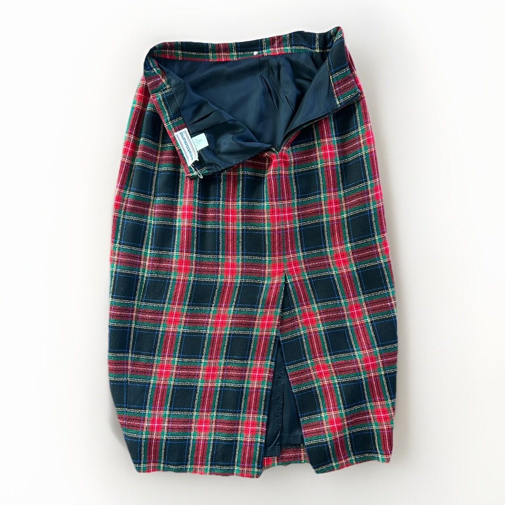 Vintage 90s Westbound Plaid Midi Skirt 12 Long Preppy Academia Tartan Grunge - Picture 5 of 5